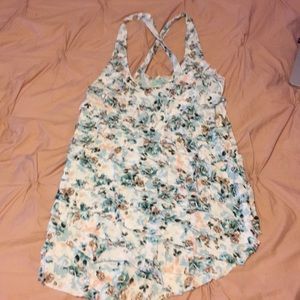 Kimchi Blue Criss Cross Ruffle Tank